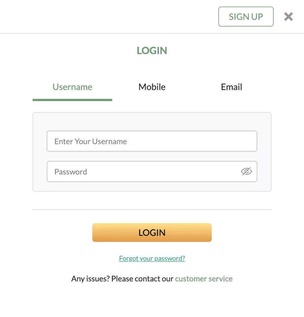 nuebe new user sign up page showing registration steps and mobile app access